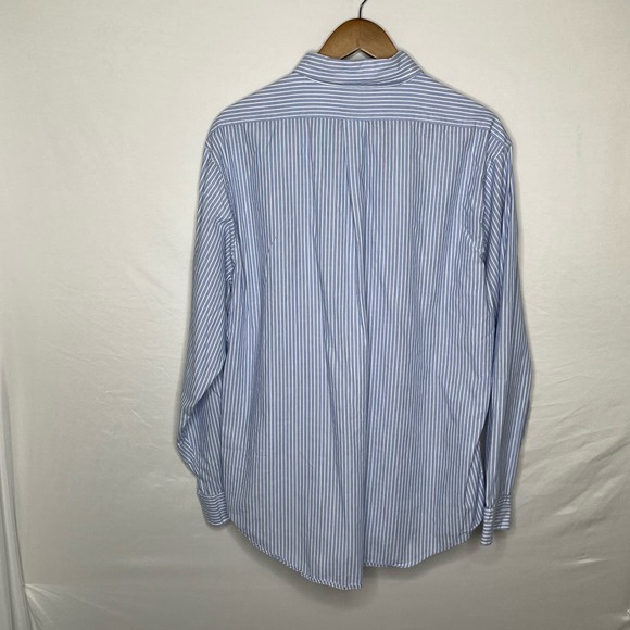 Brooks Brothers Blue Stripped Button Down Long Sleeve Shirt Size XL - Picture 3 of 3